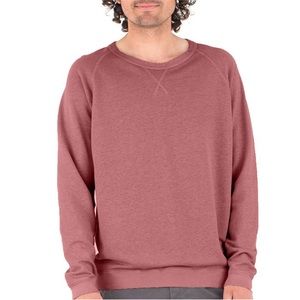 Mollusk Hemp Raglan Crew Sweatshirt Dusty  Rose XL